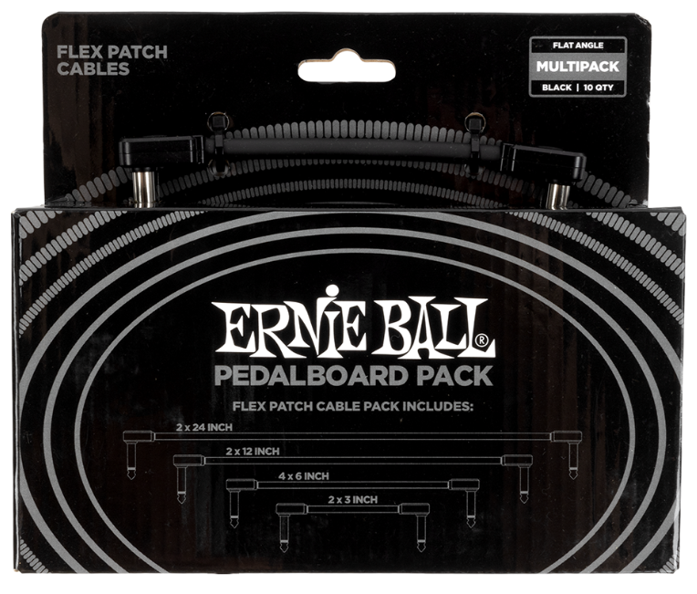 EB FLEX PATCH CABLES PEDALBOARD MULTI-PACK - BLACK