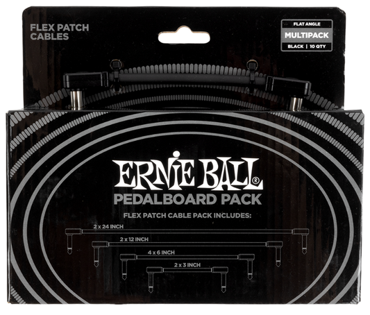 EB FLEX PATCH CABLES PEDALBOARD MULTI-PACK - BLACK