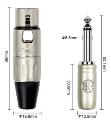 KIRLIN DELUXE LEAD XLR(F)- 1/4" MONO JACK 33FT/10M